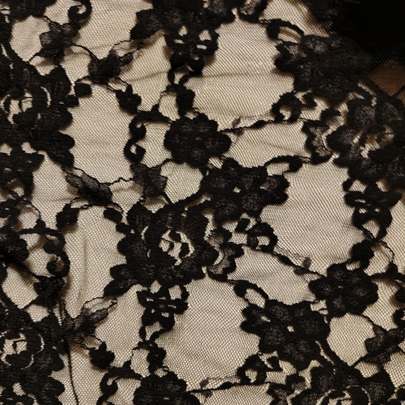 Kiyonna Plus Size Maria Onyx Black Lace Evening Gown Size 4X - Picture 8 of 12